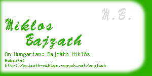miklos bajzath business card